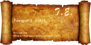 Tengeri Edit névjegykártya