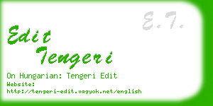 edit tengeri business card